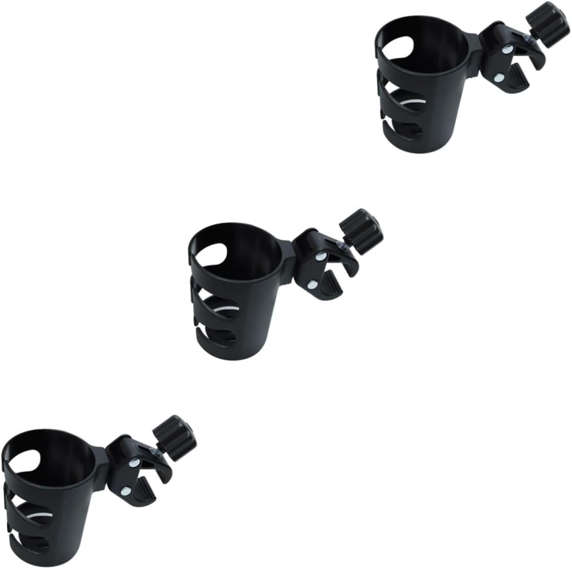 VICASKY 3pcs Stroller Cup Holder Organizer Easy to Install Beverage Holder for Bottles and Cups Compatible Strollers Wheelchairs and Scooters