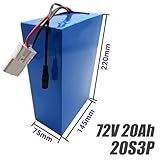 72V 20Ah E-Bike Lithium Ion Battery Pack with 84V 3A Charger 20S3P Electric Bicycle Scooter Battery Built-in BMS for 250W 500 - Image 2