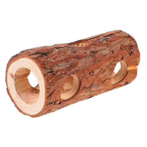COLLBATH Tunnel Bois pour Hamster Tubes Et Cachette Grotte Naturelle pour Jeu Et Sommeil