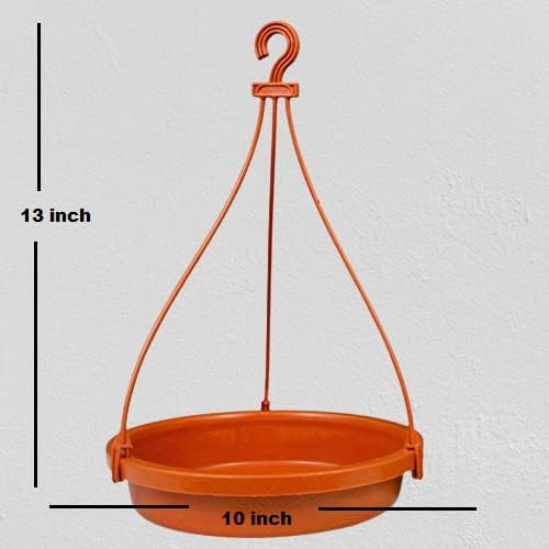 Image of Bird Feeder Hanging Tray for Water - Yellow, Pack of 3 | Outdoor Balcony & Garden Bird Water Feeder | Hanging Bowl for Wild & Pet Birds