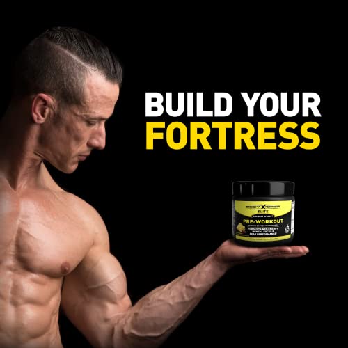 Body Fortress Elite Laser Start Pre-Workout Powder, Zümxr Caffeine For Sustained Energy, Beta-Alanine For Boosted Intensity, Key Electrolytes Promote Hydration, Keto Friendly, Fruit Punch, 30 Servings #TOP6