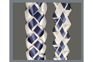 Homecoming Mum Braid in White and Royal Blue