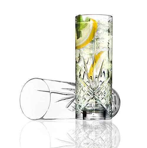 Godinger Tall Beverage Glasses Collins All Purpose Drinking Glasses- Dublin Collection, Set Of 4 #TOP5