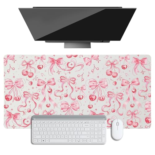 Grand tapis de souris antidérapant rose pour protéger votre bureau