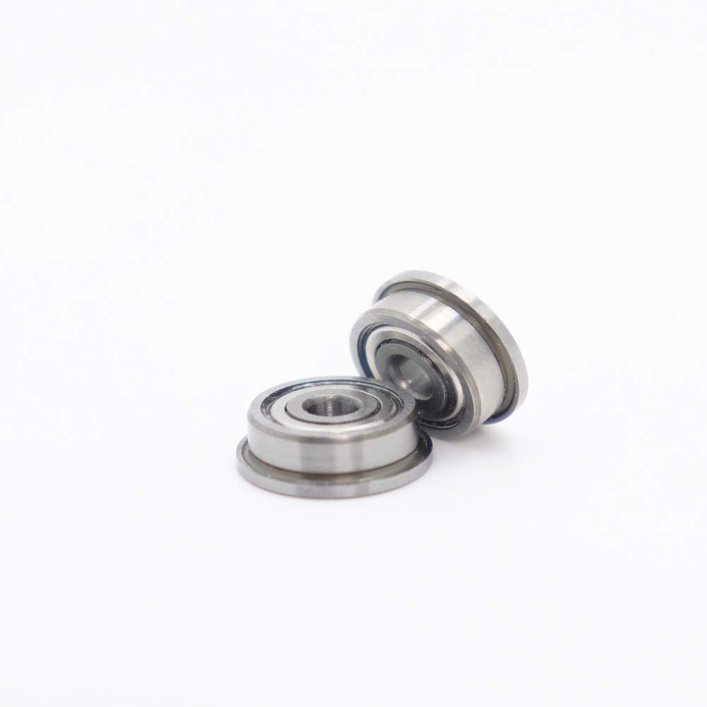 F623 Special Flange Bushing Ball Bearing,3x10x4mm Chrome Steel Metal Shielded Sealed, F623ZZ 3D Printer Bearing for Kossel,Delta,Makebot,Prusa i3 Parts(Pick of 20Pcs)