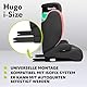 LIONELO HUGO I-SIZE Kinderautositz, Gruppe 2 3, von 100–150 cm, ISOFIX-Installation, verstellbare Kopfstütze, Memory-Schaum, Seitenschutz, bequeme Armlehnen Rosa