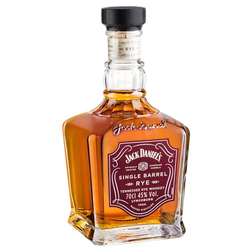 Jack Daniel's Single Barrel Tennessee Rye Whiskey - Vanille, Karamell und Roggengewürze - 0,7l/ 45%...