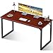 Computer Desk 55", Modern Simple Style Desk for Home Office, Sturdy Writing Desk, Coleshome, Teak