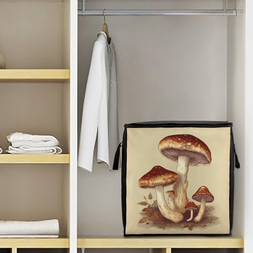 Sac de rangement champignons durable en tissu renforcé avec poignées