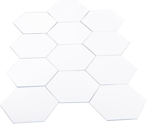 Miniatura 3 de Zerone 12 calcomanías de espejo hexagonal acrílico de 5.8 x 5.8 in, autoadhesivas, para espejo de pared, azulejos geométricos acrílicos para