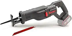 Serra Sabre Brushless Kress KUE01.9 20V – 29 mm, 3.000 gpm, Sistema SDS, Função Pêndulo, LED, Partida Suave, Corpo Emborrachado – Alta Performance Profissional – Não Acompanha Bateria