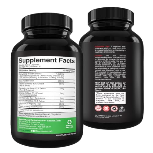 Natures Craft Testosterone Booster with Maca