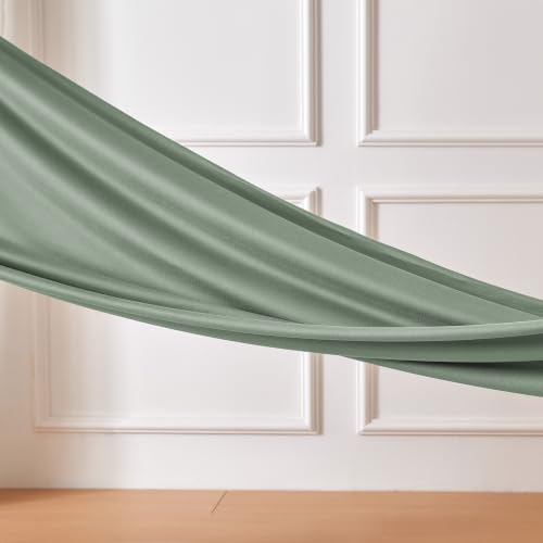 Image of Amazon Basics Jersey Knit 4-Piece Sheet Set, Wrinkle Resistant and Easy Fit, Includes 16 inch Deep Pocket Fitted Sheet, 1 Flat Sheet and 2 Pillowcases, Full, Sage Green
