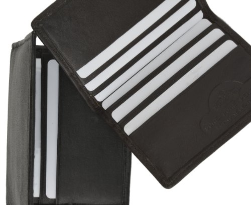 100% Genuine Leather Bi-fold Credit Card Holder BK #663