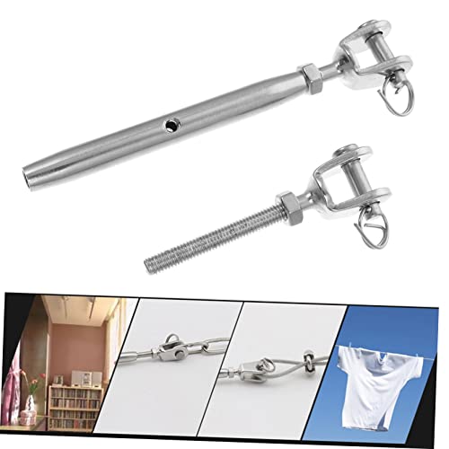 GANAZONO Tornillo Tensor de Cable de Cuerpo Cerrado de Acero Inoxidable para Cuerdas, Alta Resistencia para Rigging y Tensión de Cables, Acabado Pulido miniatura 2