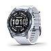 Produktbild Garmin Fenix 7X Saphir Solar, größere Abenteuer-Smartwatch, mit Solarladefunktionen, robuste Outdoor-GPS-Uhr, Touchscreen, Wellness-Funktionen, mineralblaues DLC Titan mit weißem Steinband