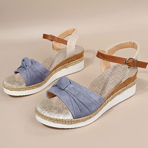 image for Dheva-C Orthopedic Wedge Sandals for Women Summer Dressy Open Toe Ankl