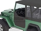 Bestop 53030-01 Black Crush Fabric Lower Half Door Set for 1964-1984 Toyota Landcruiser, FJ40