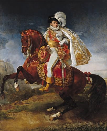 Portrait équestre de Bonaparte affiche sur toile 60x90cm de Antoine Jean Gros