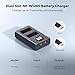 NP-W126S Battery Charger USB Dual Slot for Fuji Fujifilm X-E5 X-M5 X-T50 XT50 X-T30 III II XT30 X-T20 X100VI X100V X100F X Half X-T3 X-T2 X-S10 X-E4 X-A7 X-T200 X-T100