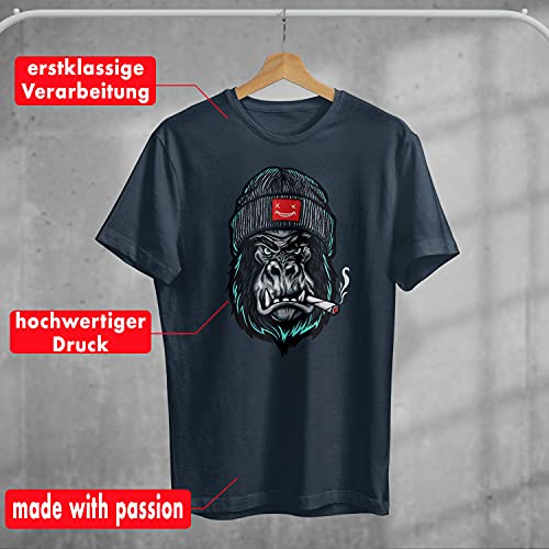 T-Shirt Gorille OM3 Imprime Monkey Beanie Maille Souple 4XL - 4