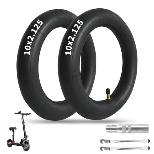 2 Stück 10x2.125 E-Scooter Schlauch, Ersatzschlauch für Xiaomi E Scooter 4/4 Pro, Kinderwagen, Kinderfahrrad & Baby Jogger, 10 Zoll Verdickter Reifenschlauch, Verschleißfest & Stoßdämpfend