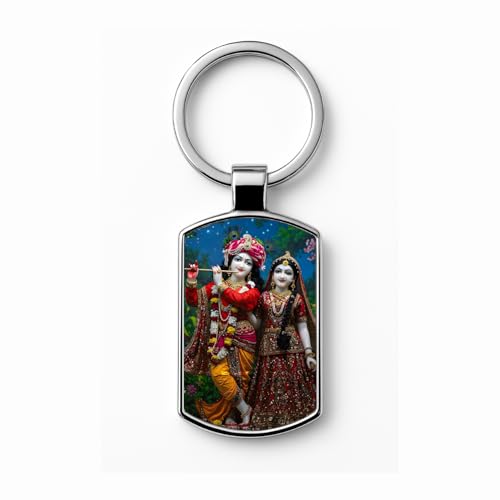 Image of Stylish Metal Keychains with Permanent Glossy Print - Inspirational Quotes & Spiritual Designs - Perfect Key chains for loved ones, Personal Use, Gifts & Return Gifts
