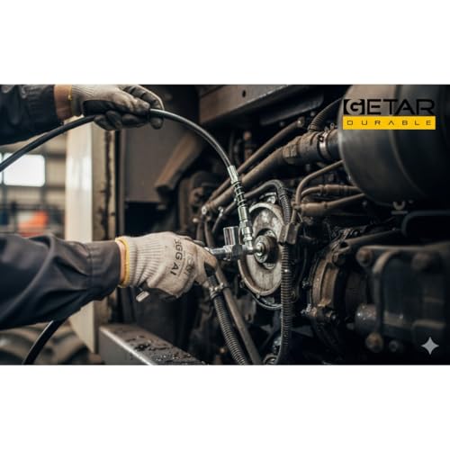 GETAR Schmierschmierzubehör Set 9 Stück | Profi Endstücke, Adapter und Schlauch für Schwer zugängliche Stellen | Gewinde 1/8 NPT | ZAS-9S-GT