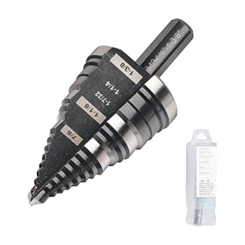 Jerax Tools Step Drill Bit for Metal and Plastic Cover