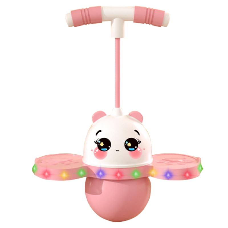 Cute Pogo Ball with Colorful Light Toys Gifts for Boys Girls Ages 5, 6, 7, 8, 9, 10 up to 150 lbs, Balance Board Jumper Birthday Gifts for Kids Children's Day