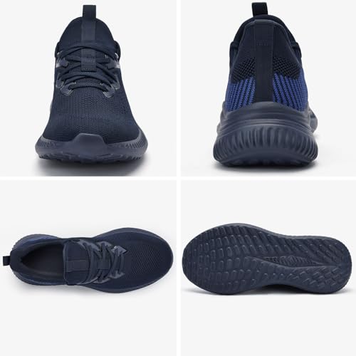 Image of Slow Man Mens Walking Sneakers Wide Width Slip on Tennis Shoes,Lightweight Breathable Running Shoes,Ideal for Athletic Workout Gym Jogging and Casual Wear