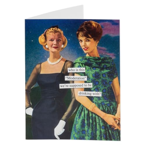 Anne Taintor Birthday Cards Funny Vintage Retro Greeting Card for Her, 4.25