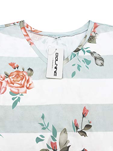 Image of DOLNINE Plus-Size Tops for Women Casual Short Sleeve Color Block T-Shirts | Basic Going Out Tees, Summer Trendy Loose Fit Tunics