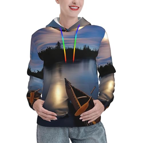 Sweat à capuche tendance Allagash River le cadeau d'automne pour femme