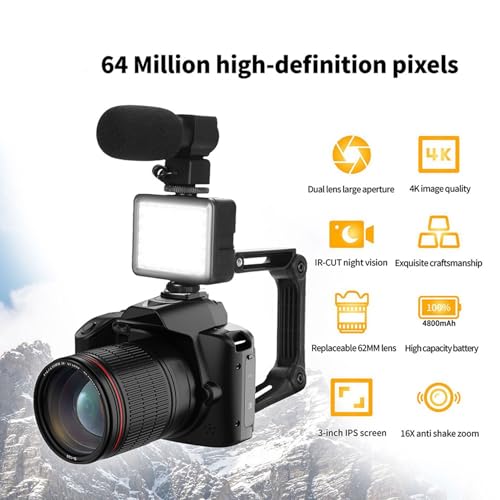 Caméscope à double objectif 4K D5 6400 mégapixels zoom 16X WiFi - 2