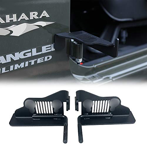 cartaoo Foot Pegs Solid Steel Black Foot Rest Kick Panel for 2007-2017 Jeep Wrangler JK & Unlimited (2pcs in 1pack)