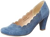 trachten pumps taupe  HIRSCHKOGEL Damen 3003409 Pumps, Blau (Jeans), 38 EU