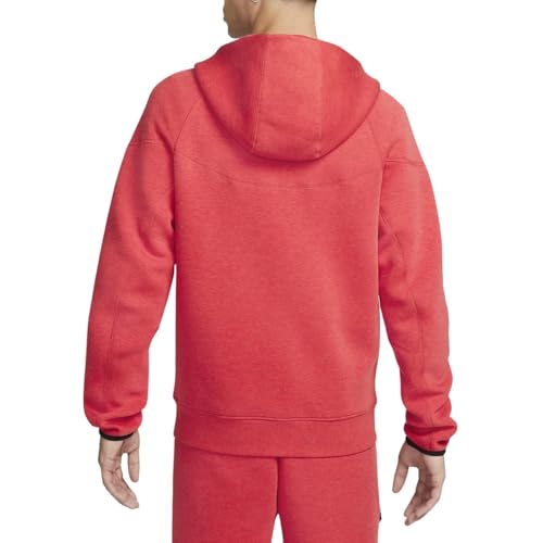 Nike Sportswear Tech Fleece Windrunner Men's Full-Zip Hoodie Size - XX-Large Red/Black2