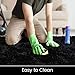 ISEAU Oval Fluffy Rug Carpets, Modern Plush Shaggy Area Rugs for Kids Bedroom Extra Comfy Cute Nursery Mat Bedside Rug for Boys Girls Room Home Decor Mats, 2.6 x 5.3ft, Black
