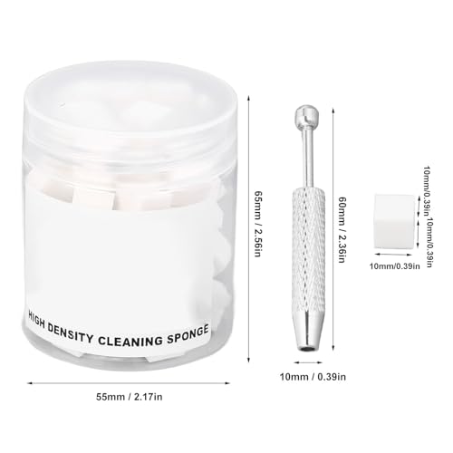 Tyenaza 50pcs esponjas de unhas macias, esponjas quadradas de arte de limpeza de alta densidade para