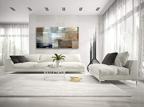 Baisuart A61275 Canvas Prints Abstract Wall Art Print Paintings Grey And Brown Stretched Canvas Wooden Framed For Living Room Bedroom And Office Home Decor Artwork Xxlarge 30X60Inch #TOP3