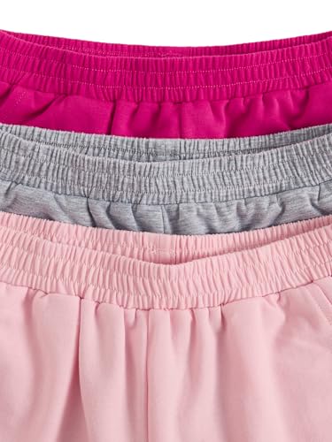 Image of SOLY HUX Girls 3 Packs Sweat Shorts Elastic Waist Casual Summer SweatShorts Teen Apparel