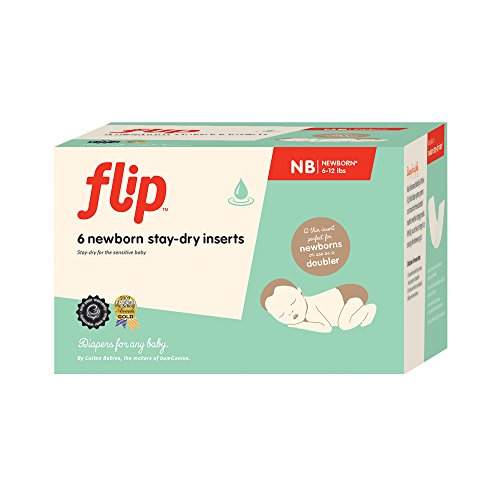 Flip Reusable Stay-Dry Inserts for Newborns from 6 to 12 Pounds - Pack of 6