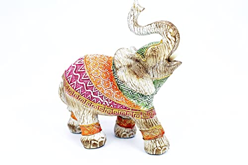 Image of AUGEN Polyresin Elephant Idol Statue Showpiece for Home Decor Decoration and Gifting (1 Piece,7145A1)-A