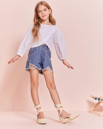 Image of Coutgo Girls Espadrille Platform Wedge Sandals Closed Toe Lace Up Ankle Strap Summer Shoes Toddler Little Big Kid