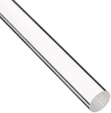 Acrylic Round Rod, Transparent Clear, Meets UL 94HB, 1