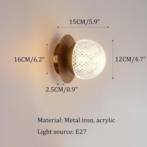 Lámpara de pared para cocina e isla con bola de cristal vintage 3