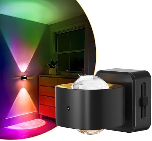 LOHAS-LED Nachtlicht Steckdose mit Dämmerungssensor, 180° Drehbarem Stecker | 11 Farben RGB & Bernstein, Steckdosenlicht für Weihnachten Geschenk Kinderzimmer Dekoration, Party, Sc