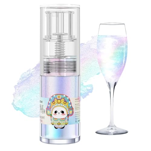 Iridescent Edible Glitter Spray, 10g Food Grade Cake Glitter, Edible Glitter for Cocktails, Edible Shimmer Powder for Drinks, Cupcakes, Strawberries, Chocolate