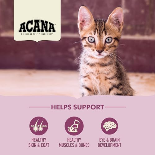ACANA Dry Cat Food for Kittens First Feast Chicken and Fish 7lb Bag | Fresh or Raw Ingredients, Grain Free, High Protein, Made in the USA, Omega-3 Fatty Acids, Heart Health, Free-Run Poultry - Image 4